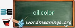 WordMeaning blackboard for oil color